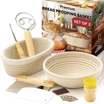 Bread Proofing Baskets Set - Round 9", Oval 10" Banneton For Sourdough. Fixed Price $44.49.