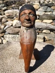 Antique Anri Italy Hand Carved Painted Wood Gentleman Mechanical Nutcracker. Fixed Price $115.00.