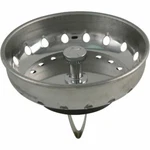 (6)-KEENEY 3-3/8 In. Stainless Steel Spring Action Post Basket Strainer Stopper. Fixed Price $48.07.