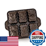 Nordic Ware Harvest Mini Loaf Pan 5-CUP Bronze 84448. Fixed Price $51.31.