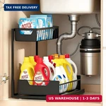 Ceetug Under Kitchen Sink Organizers And Storage Pull Out 2 Tier Metal Bathroom. Fixed Price $16.77.