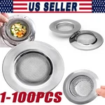 4.5" Kitchen Sink Strainer Stopper Stainless Steel Drain Basket Waste Plug. Fixed Price $35.59.