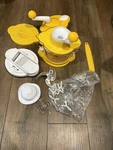 Genius 9 Piece Salad Mixer - Chopper Slicer Whip And More! Excellent!. Fixed Price $37.49.