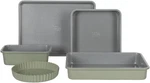 Sur La Table Kitchen Essential Carbon 5-PIECE Bakeware Set, Juniper Green. Fixed Price $76.15.