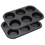 Cayanmydery Packs 6-CUP Baking Pan Tin, Cavity MUFFIN,2 Pcs, Black. Fixed Price $21.99.