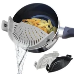 2 Pcs Silicone Clip Pot Strainer Pasta Food Colander Kitchen Gadget Tool. Fixed Price $31.71.