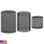 Goodcook Pack 8X8 Baking Pan With 13X9 Bake And Cookie Sheet. Fixed Price $50.78.