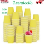 300PACK 3OZ Small Paper Cups, Disposable Yellow Bathroom Mouthwash. Fixed Price $21.10.
