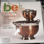 Be Basic Essentials Stainless Steel 2 Piece Colander Set / Strainer Sifter New. Fixed Price $24.95.