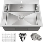 25X22 Drop Kitchen Sink, 9-INCH Deep 18 Gauge Stainless Steel Topmoun.... Fixed Price $187.00.