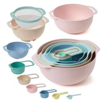Foni Fox Plastic Mixing Bowls Set 8/10 Pcs With Measuring Spoon, Colorful Ser.... Fixed Price $33.36.