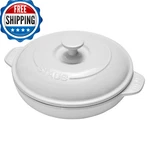 Staub Ceramic 8-INCH Round Covered Brie Baker White. Fixed Price $76.19.