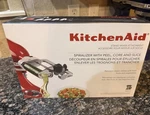 Kitchenaid RKSM2APC 7-BLADE Spiralizer Plus With Peel, Core & Slice Attachment. Fixed Price $60.00.