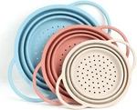 Silicone Colander Set Collapsible Platinum Strainer With Stainless. Fixed Price $46.99.