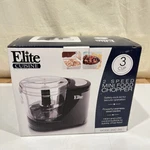 New Elite Cuisine 3 Cup Capacity Speed Mini Food Chopper EMC-205 Black. Fixed Price $19.99.