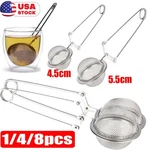Stainless Steel Spoon Tea Leaves Herb Mesh Ball Infuser Filter Squeeze Strainer. Fixed Price $7.26.