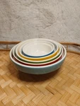 Tasty Brand Nesting Prep Bowls Set Of 5 Ceramic Primary Colors 3 Inch. Fixed Price $18.50.