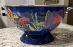 Pioneer Woman Enamelware Metal Celia Blue 5 Quart Food Strainer Colander. Fixed Price $19.99.