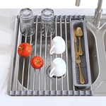 Jasiway Roll Up Dish Drying Rack, Expandable (12.8"-23.8" W) Stainl.... Fixed Price $37.75.