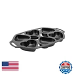 Lodge Manufacturing Company Seasoned Cast Iron Heart Mini Cake Bwhrt. Fixed Price $48.54.