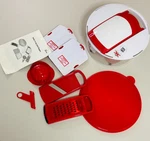 Genius 16-CUP Salad Chef Express Chopper Slicer Grater 7-PIECE Set New No Box. Fixed Price $18.99.