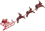 Oasis Supply Santa Sleigh With Reindeer Christmas Cake Decoration Topper. Fixed Price $17.16.