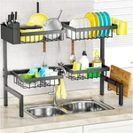 Snslxh 4 Baskets 2-TIER Over The Sink Dish Drying Rack, 26.57"-35", Large Sin.... Fixed Price $33.89.