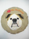 Garden 9 1/2" Spoontiques Bulldog Stepping Stone Or Hanging Plaque. Fixed Price $18.99.