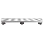 36 Stainless Steel Linear Shower Drain With Modern Square Pattern Cover. Fixed Price $105.50.