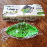 Kitchen Gizmo Snap 'n Clip On Ultimate Pot Strainer Fits Any Or Pan. Fixed Price $9.99.