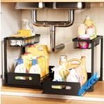 Under Sink Organizer 2 Pack,metal Pull Out Cabinet Shelf,kitchen Ba.... Fixed Price $35.04.