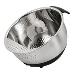 Rice Washing Bowl With Strainer, Stainless Steel Kitchen Quinoa & Veggie Rinser. Fixed Price $40.22.
