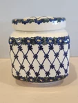 Flawless Wr Unikat Polish Pottery 5" Jar With Lid Spring Lattice Garden Trellis. Fixed Price $47.49.