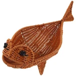 Kichvoe Fish-shaped Imitation Rattan Storage Basket 11.81X5.90X3.54IN Decorat.... Fixed Price $40.15.