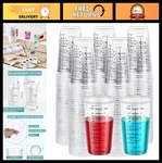 8 Oz Clear Plastic Measuring Cups - Disposable Epoxy Mixing For Resin, Pain. Fixed Price $30.07.