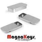 Magnakoys Metal Slide Top Tin Containers Sml. Craft Storage Survival Kit (3). Fixed Price $9.99.