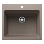 Blanco 401926 Liven Silgranit 25" Single Bowl Dual Mount Laundry Sink - Truffle. Fixed Price $607.43.