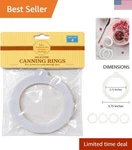 4-PACK Mrs. Anderson Silicone Canning Jar Gaskets, Dishwasher Safe & Durable. Fixed Price $13.99.