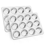 Teamfar 12-CUP Muffin Stainless Steel Cupcake Tin Set For Oven. Fixed Price $41.56.