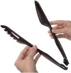 Tupperware Tongs Serving Utensils Snap-together Kitchen Tool Black New. Fixed Price $14.95.