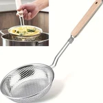 1PC Stainless Steel Colander With Wooden Handle Fine Mesh Skimmer Spoon - New*. Fixed Price $6.30.