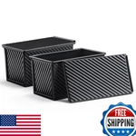 Lianyu 2PK Pullman Bread Loaf Pan W/ Lid 1LB Dough Nonstick Metal Bakeware. Fixed Price $35.62.
