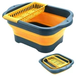 Dnzpfu Collapsible Dish Basin Colander For Kitchen,portable Large, Blue. Fixed Price $32.73.