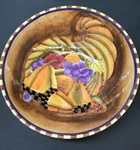 Ceramic Bowl Fruit And Vegetable Cornucopia Autumn Harvest Decorative 12 Inch. Fixed Price $11.99.