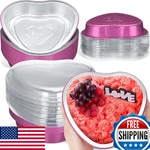 Patelai 25 Sets Large Foil Heart Shaped Cake Pans With Lid 22.7 Oz Aluminum. Fixed Price $45.39.