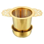 Uxcell 1 Pcs Tea Infuser Filter With Handle, Drip Bowl, Fine Mesh Titanium. Fixed Price $24.51.