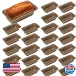 Uiifan 24PC Mini Pan Nonstick Bread Banana Meatloaf Baking Tins Gold. Fixed Price $73.58.