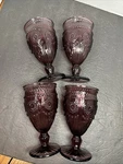 Pioneer Woman Plum Purple Adeline 8 Oz Footed Water Wine Goblets 6 1/2" Set Of 4. Fixed Price $24.00.