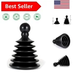 Mighty Tiny Plunger - Efficient Unclogging Tool For Kitchen & Bathroom, Black. Fixed Price $25.10.