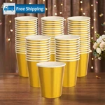 10-50PCS Metallic Paper Party Cups Holographic Disposable Hot Cold Drinks. Fixed Price $19.95.